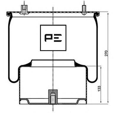 084.052-73A PE Automotive coxim pneumático (suspensão de lâminas pneumática do eixo traseiro)