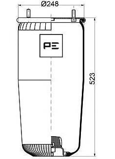 084.083-71A PE Automotive coxim pneumático (suspensão de lâminas pneumática do eixo)