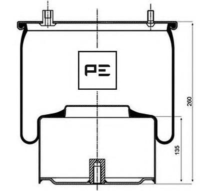 084.064-72A PE Automotive coxim pneumático (suspensão de lâminas pneumática do eixo traseiro)