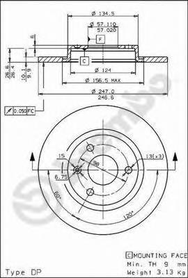 08558310 Brembo disco do freio dianteiro