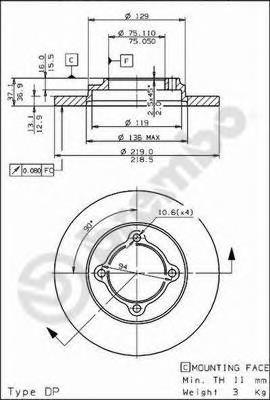 08.5741.20 Brembo disco do freio dianteiro