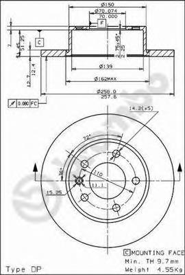 08492610 Brembo disco do freio dianteiro