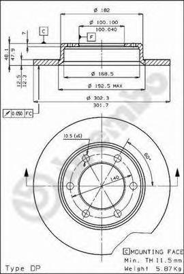 08450410 Brembo disco do freio dianteiro