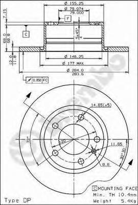 34111163133 BMW disco do freio dianteiro