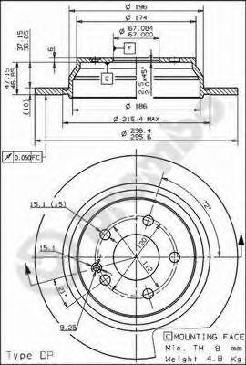 Тормозные диски 08840510 Brembo