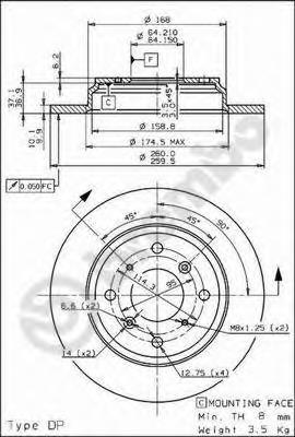 08.9139.10 Brembo disco do freio traseiro