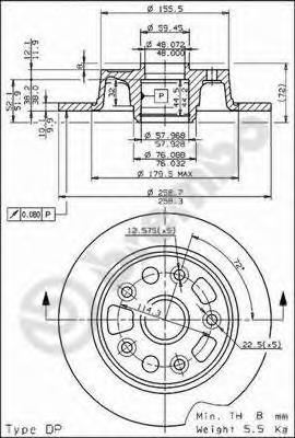 08595410 Brembo disco do freio traseiro