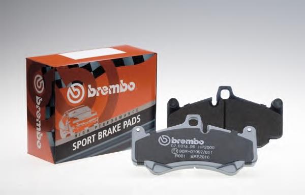 07B31451 Brembo sapatas do freio dianteiras de disco