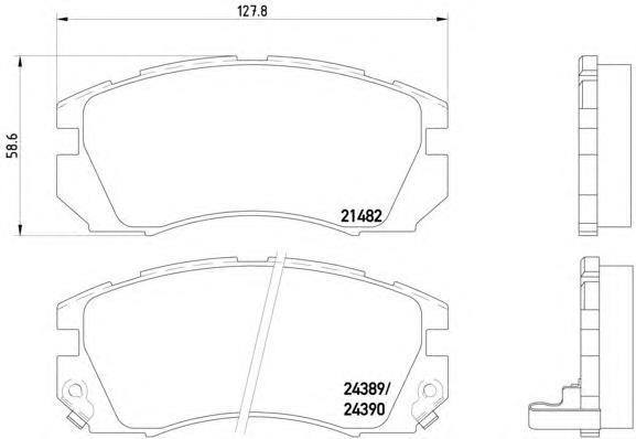 07.B314.22 Brembo sapatas do freio dianteiras de disco