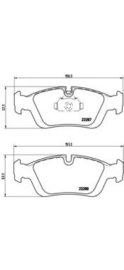 07B31431 Brembo sapatas do freio dianteiras de disco