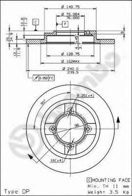 .08308210 Brembo disco do freio dianteiro