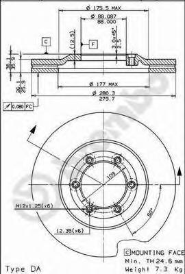 09.6866.10 Brembo disco do freio dianteiro