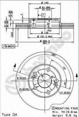 09729240 Brembo disco do freio dianteiro