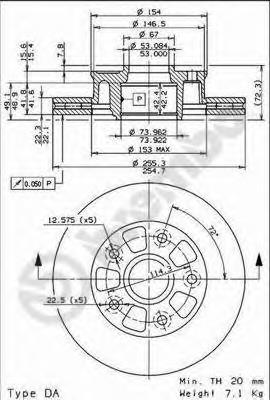 Тормоз дисковый передний Brembo 09685110 цена, от 135.68 USD