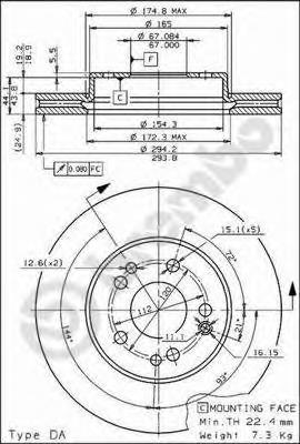 Купить 09674510 Brembo Ротор тормозной