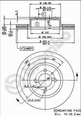 .09476810 Brembo disco do freio dianteiro