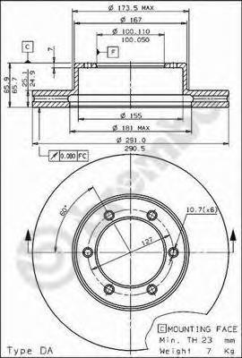 09.5742.10 Brembo disco do freio dianteiro