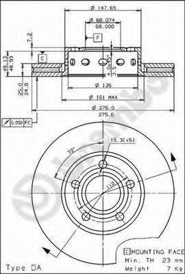 .09572420 Brembo disco do freio dianteiro