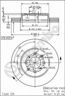 09545710 Brembo disco do freio dianteiro