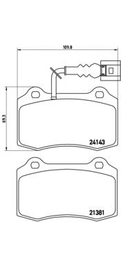 07B31403 Brembo sapatas do freio dianteiras de disco