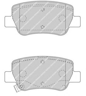 FDB4411 Ferodo sapatas do freio traseiras de disco