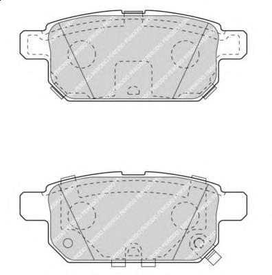 FDB4430 Ferodo sapatas do freio traseiras de disco