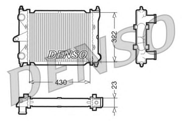 DRM32033 Denso radiador de esfriamento de motor