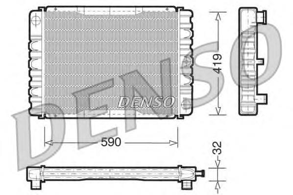 DRM33030 Denso radiador de esfriamento de motor