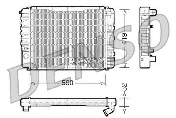 DRM33003 Denso radiador de esfriamento de motor