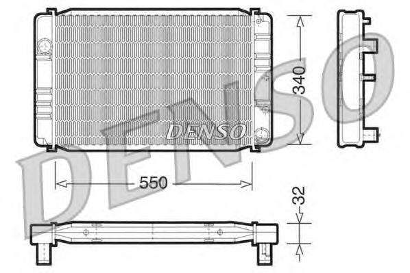 DRM33010 Denso radiador de esfriamento de motor