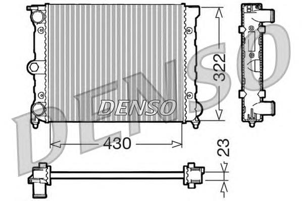 DRM32022 Denso radiador de esfriamento de motor