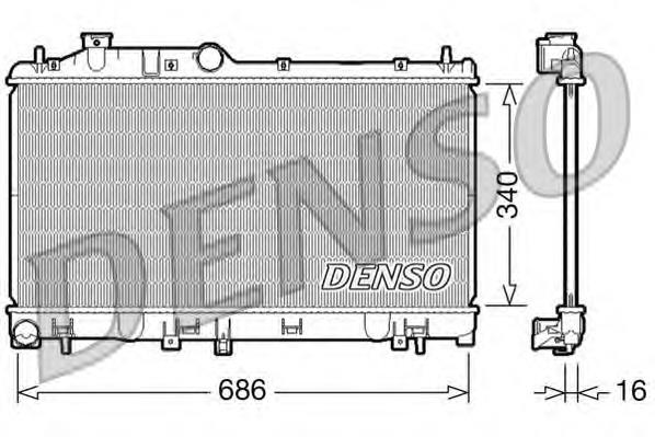 DRM36007 Denso radiador de esfriamento de motor