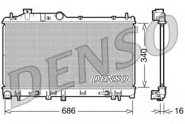 DRM36008 Denso radiador de esfriamento de motor