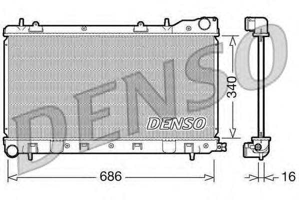 Radiador de esfriamento de motor DRM36003 Denso