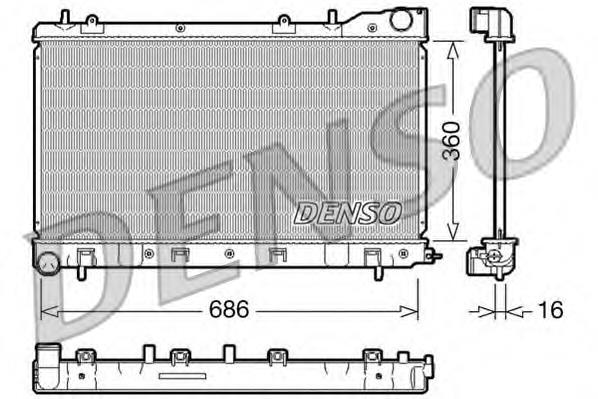 Radiador de esfriamento de motor DRM36004 Denso