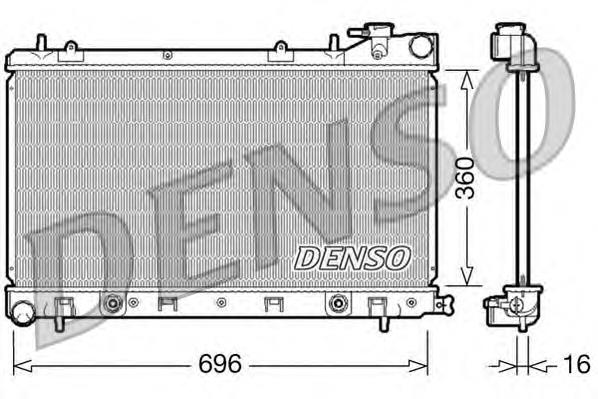 DRM36002 Denso radiador de esfriamento de motor