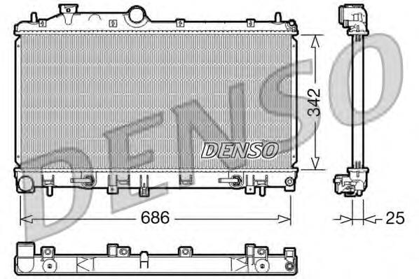 Купить DRM36005 Denso Радиатор водяной