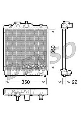 Radiador de esfriamento de motor DRM40003 Denso