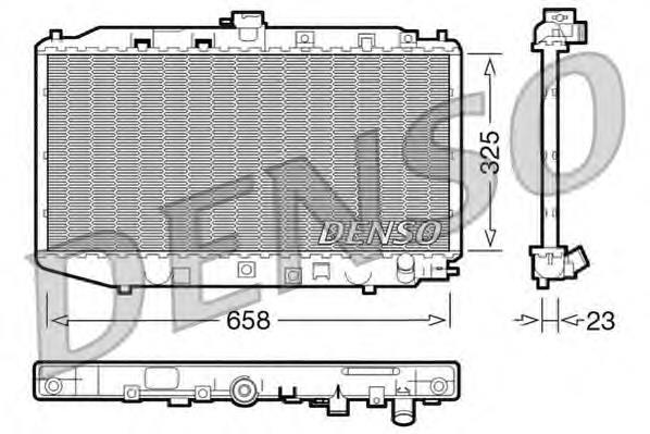 Radiador de esfriamento de motor DRM40002 Denso