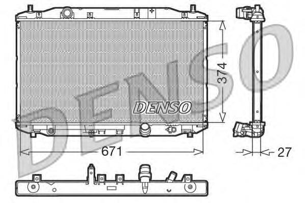 DRM40006 Denso radiador de esfriamento de motor