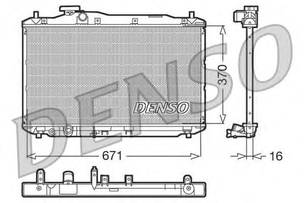 DRM40005 Denso radiador de esfriamento de motor