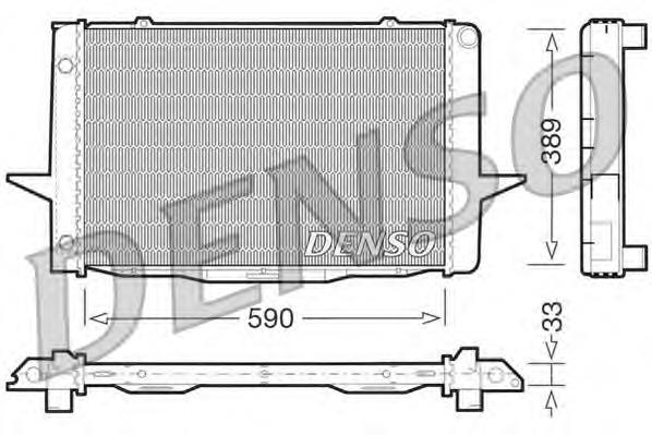 DRM33041 Denso radiador de esfriamento de motor