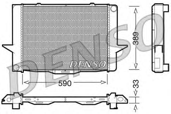 DRM33040 Denso radiador de esfriamento de motor