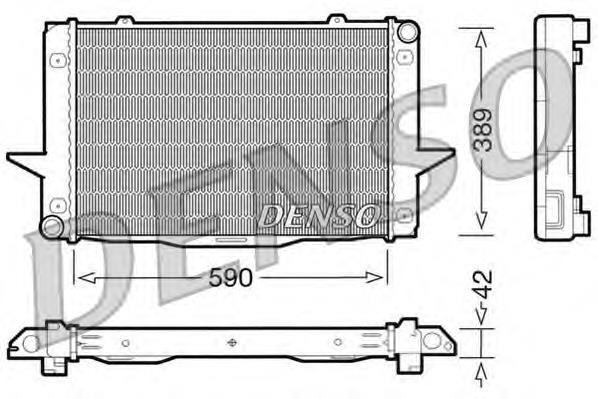 DRM33043 Denso radiador de esfriamento de motor