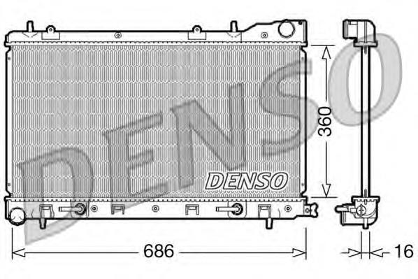 Radiador de esfriamento de motor DRM36001 Denso