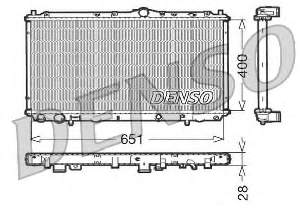 DRM33060 Denso radiador de esfriamento de motor