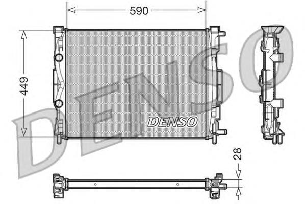 DRM23056 Denso radiador de esfriamento de motor