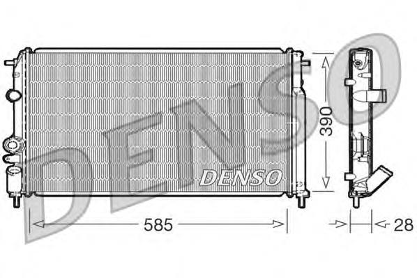 DRM23052 Denso radiador de esfriamento de motor