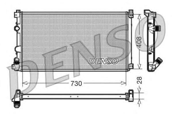 DRM23092 Denso radiador de esfriamento de motor