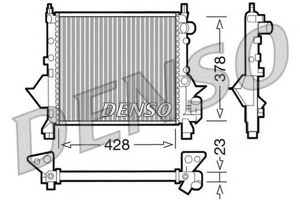 Radiador de esfriamento de motor DRM23080 Denso